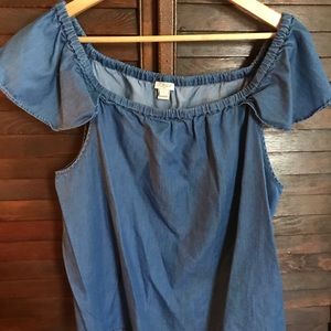J Crew Denim Chambray Top